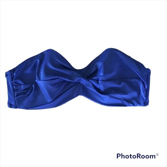 Victoria’s Secret Gathered Royal Blue Bandeau Top 36C - Picture 1 of 5